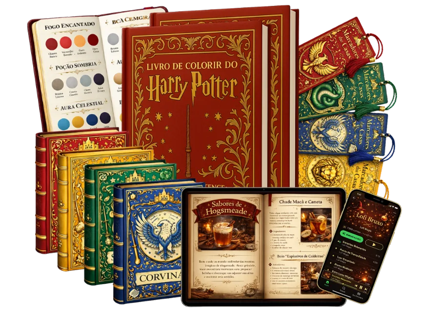Livro de colorir com páginas impressas, selo de 200 ilustrações e arquivo PDF no celular